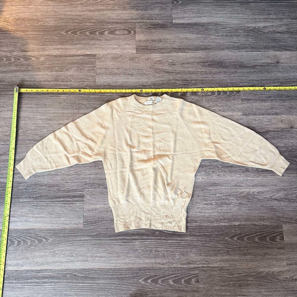 Sportswear Systems Cream Wool Angora Blend Textured Sweater | Size S | Warm Wint